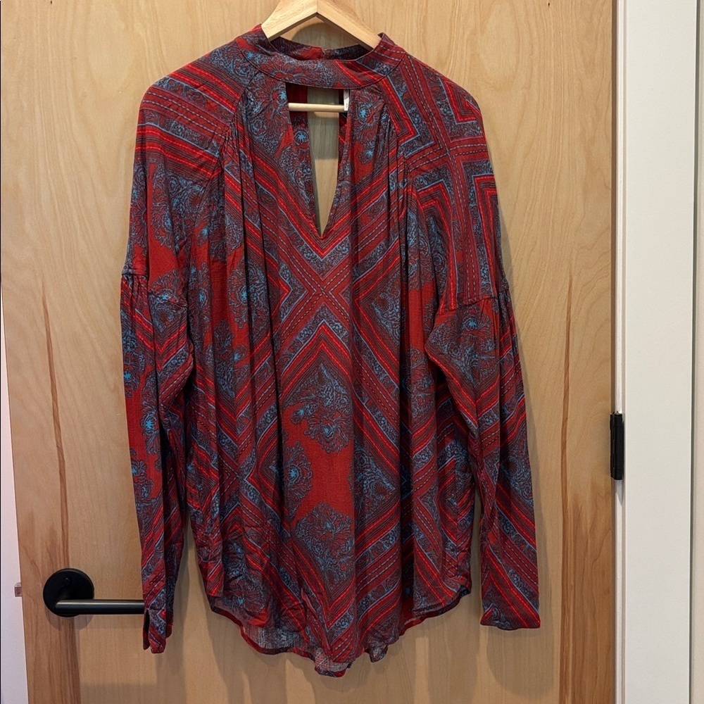 Free People Blouse Walking on a Dream Cutout Boho Size Small - Picture 3 of 7